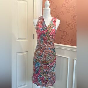 Ralph Lauren Vibrant Paisley Midi Dress